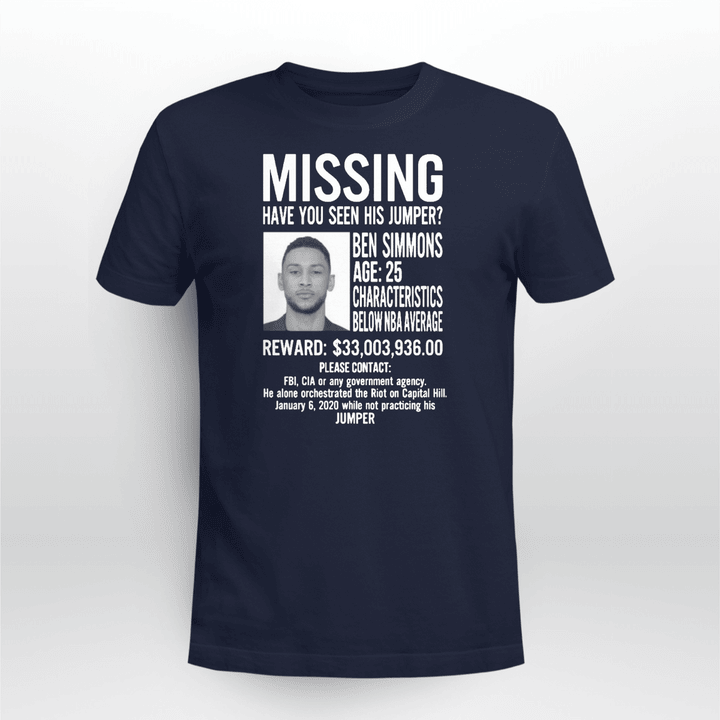 Missing Have You Seen His Jumper Ben Simmons Please Contact FBI CIA