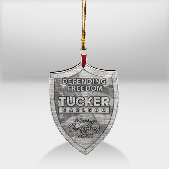 Defending Freedom Tucker Carlson 2022 Christmas Ornament