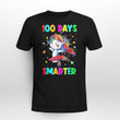 Happy 100th Day Of School Unicorn Kid Girls 100 Days Smarter T-Shirt