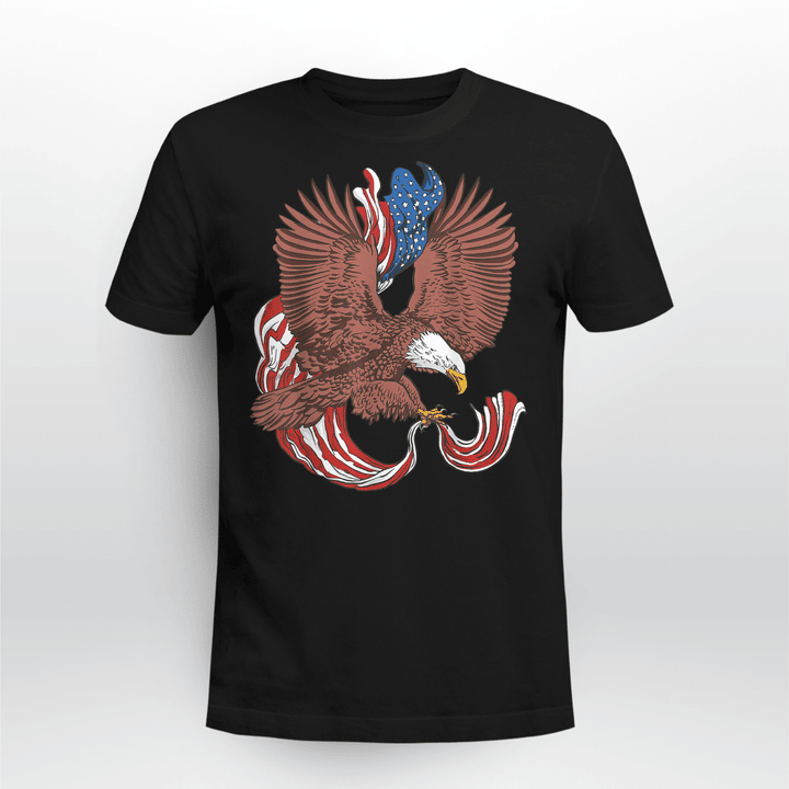 American Flag 4th of july Eagle Patriotic T-Shirt and Hoodie