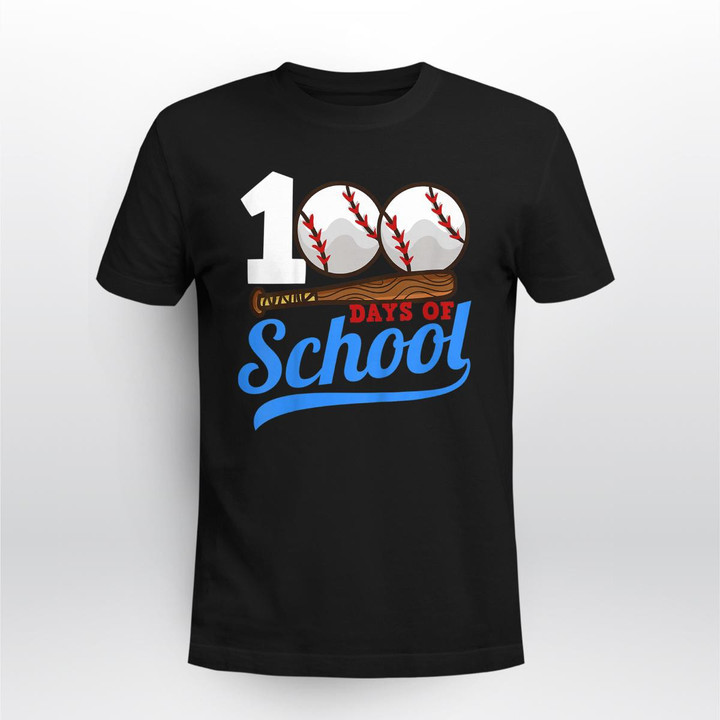 100 Days Of School Baseball 100th Day T-Shirt