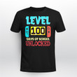 Level 100 Days Of School Unlocked Gamer Video Games T-Shirt