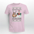 Brodolph Santa Working Out Gym the Red Nosed Gainzdeer Ugly Christmas Sweater T-Shirt Pink