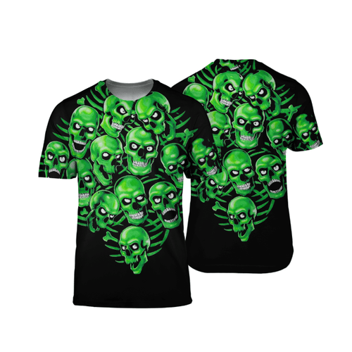 Blue Green Skulls Juicy J Travis Scott T-Shirt