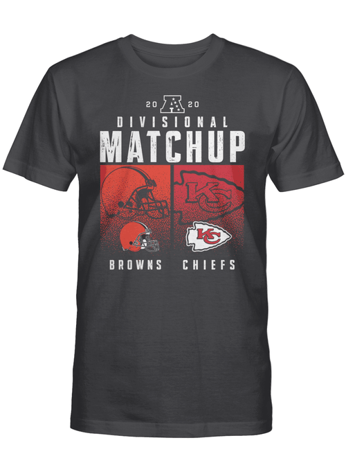 Cleveland Browns vs. Kansas City Chiefs 2020 NFL Playoffs Divisional Matchup T-Shirt