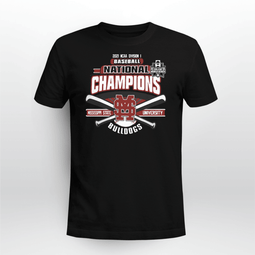 Mississippi State Bulldogs Champion 2021 NCAA Baseball College World Series Champions T-Shirt