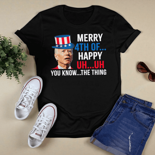Joe Biden Confused Merry Happy Funny 4th Of July T-Shirt and Hoodie