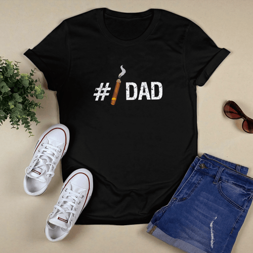 New #1 Dad Funny Fathers Day Cigar T-shirt + Hoodie