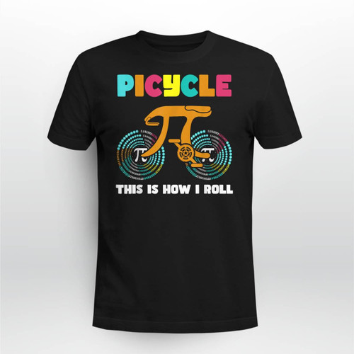 Picycle This Is How I Roll Pi Day Math Teachers Boys Girls T-Shirt
