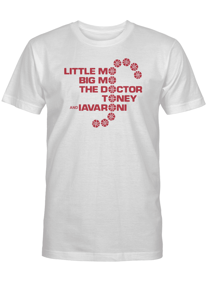 Little Mo Big Mo The Doctor Toney Marc Iavaroni T-Shirt - 1983 SIXERS STARTING FIVE T-SHIRT