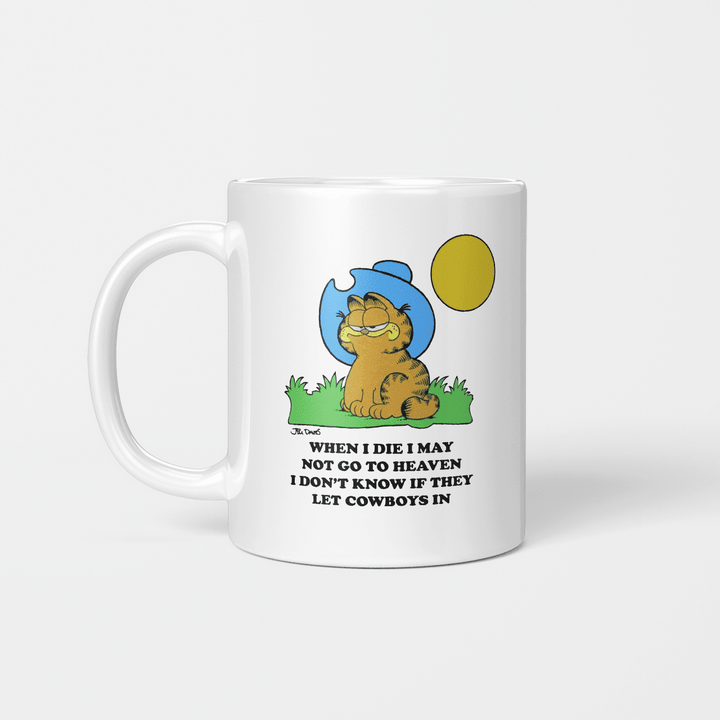 Garfield When I Die I May Not Go To Heaven Mug