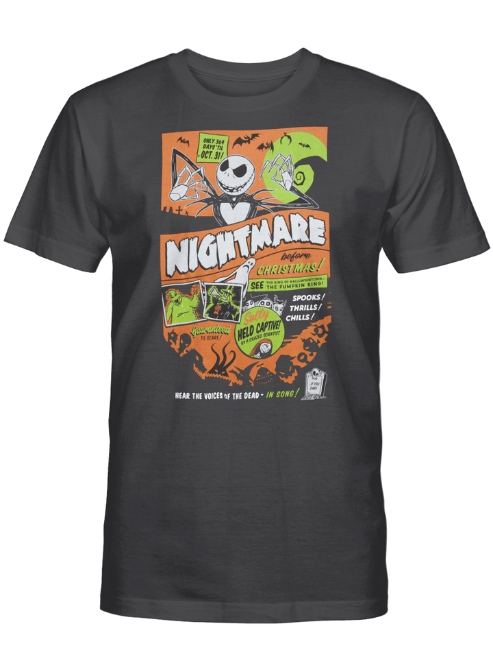 The Nightmare Before Christmas Neon Poster T-Shirt