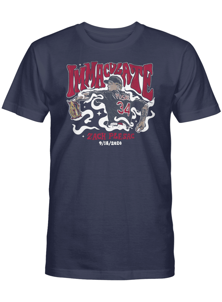Immaculate Shirt, Zach Plesac - Cleveland Indians
