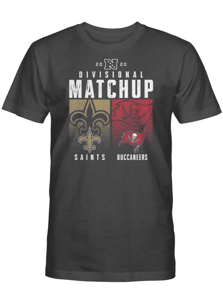 New Orleans Saints vs. Tampa Bay Buccaneers 2020 NFL Playoffs Divisional Matchup T-Shirt