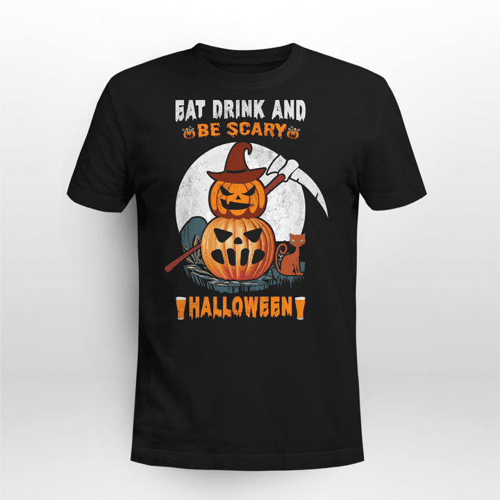 Eat Drink and Be Scary Pumpskin Halloween