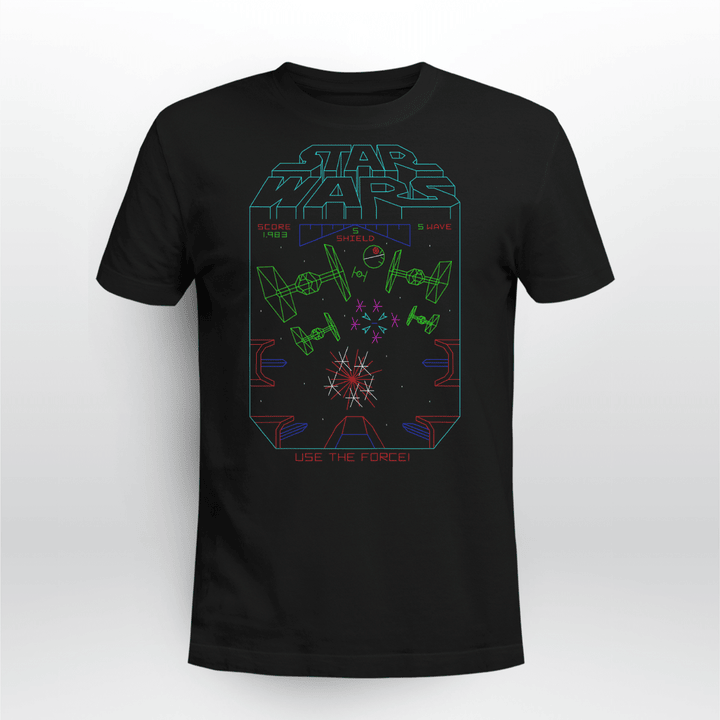 Star Wars Space Fight Vintage Arcade Graphic T-Shirt + Hoodie