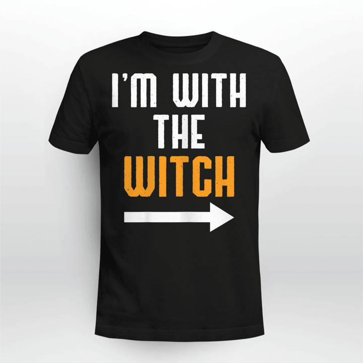 Halloween Shirts For Men I'm With The Witch Funny Halloween T-Shirt