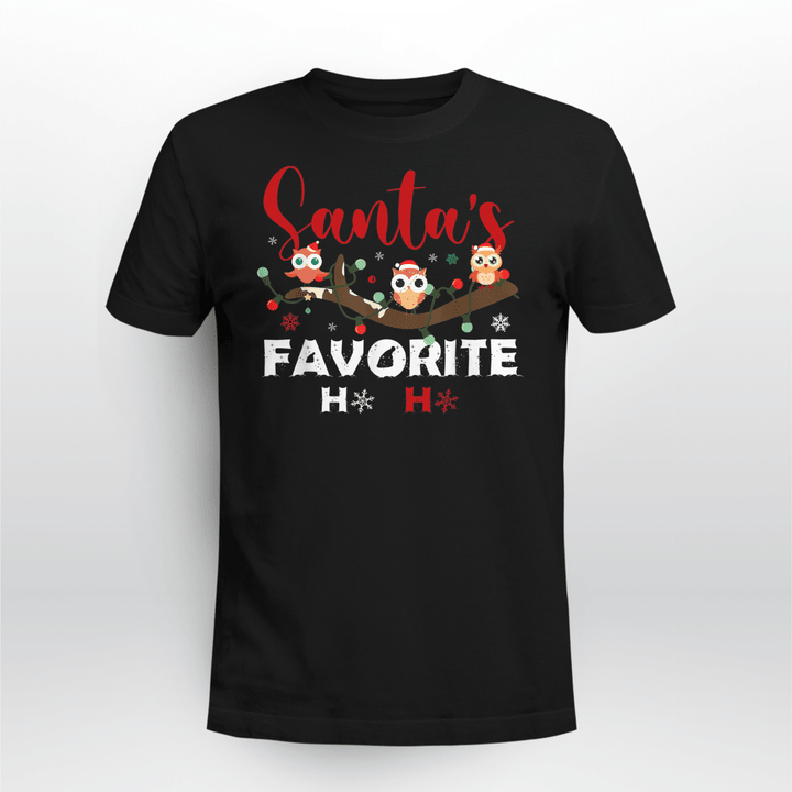 Santa's Favorite Ho Ho Cute Christmas Humor Funny Holiday T-Shirt