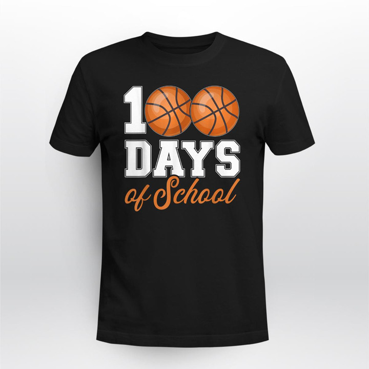 100 days of school for 100th day basketball student teacher T-Shirt