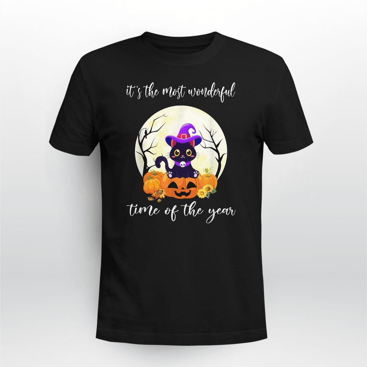 It's The Most Wonderful Time Of The Year Cat Witch Hat T-Shirt