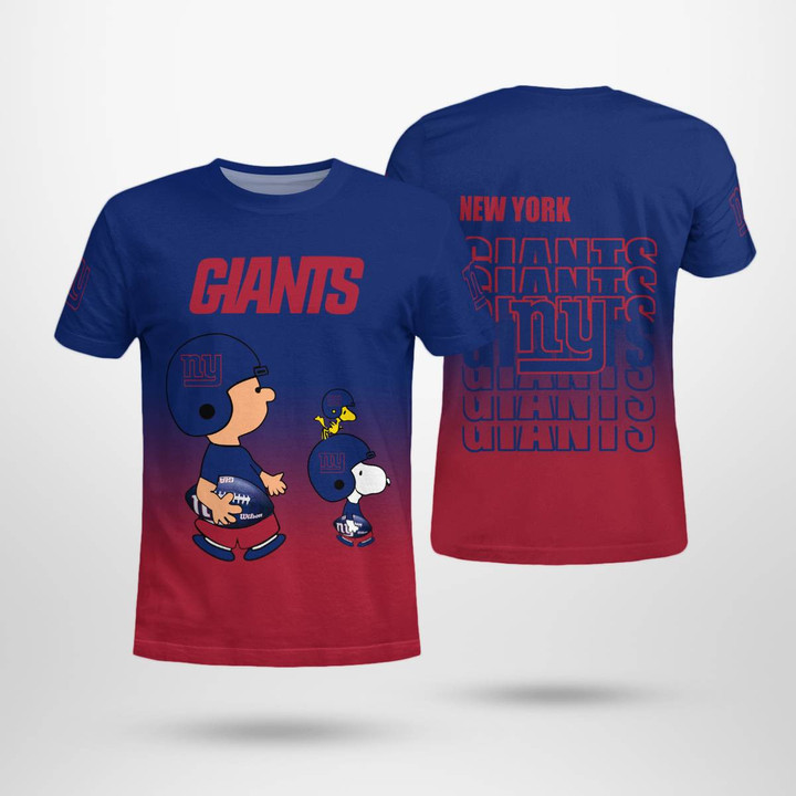 New York Giants Snoopy All-Over-Print T-Shirt