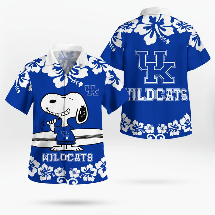 Kentucky Wildcats Snoopy Regular Fit Unisex Button Shirt