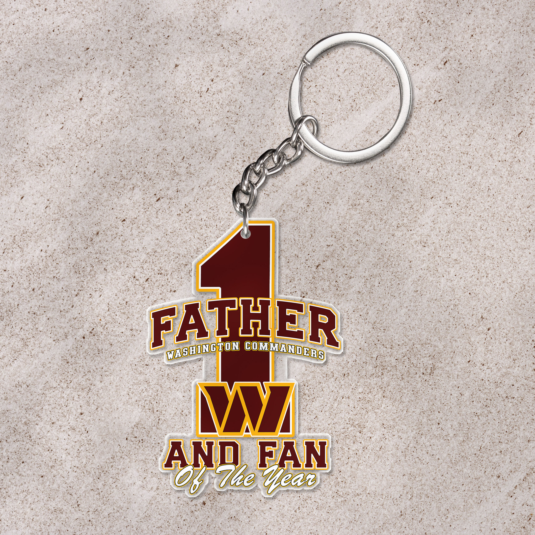 Washington Commanders #1 Father and Fan Of The Year Acrylic Keychain ...