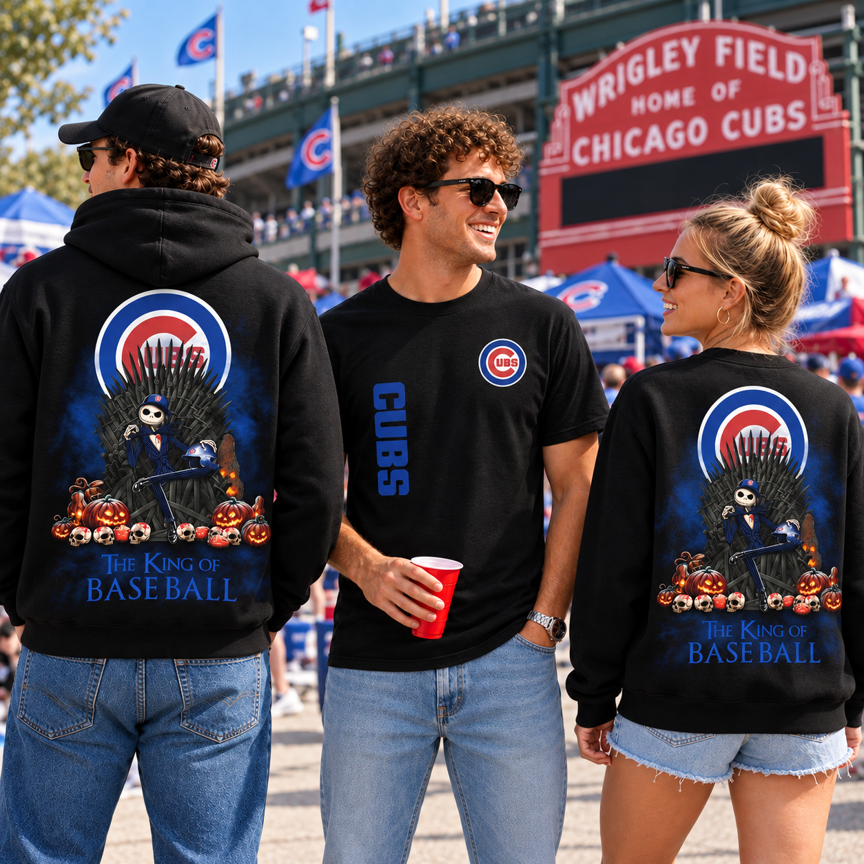 Chicago Cubs Game of Throne Jack Skellington Halloween Apparel