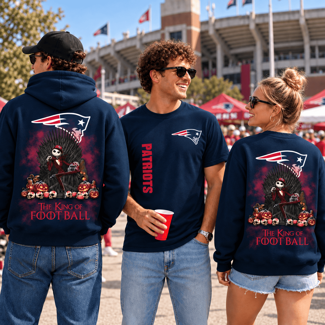 New England Patriots Game of Throne Jack Skellington Halloween Apparel