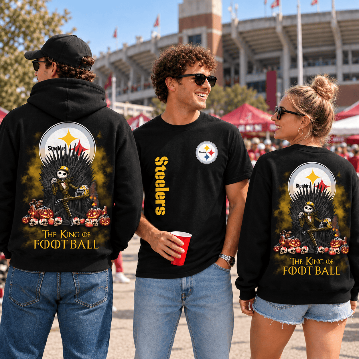 Pittsburgh Steelers Game of Throne Jack Skellington Halloween Apparel