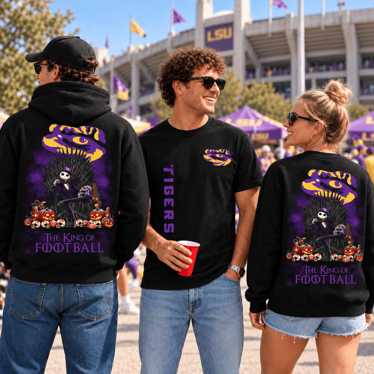 LSU Tigers Game of Throne Jack Skellington Halloween Apparel
