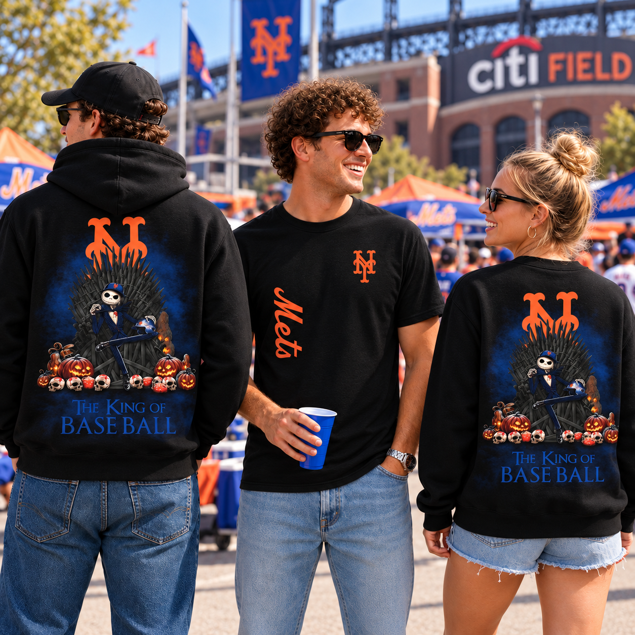 New York Mets Game of Throne Jack Skellington Halloween Apparel