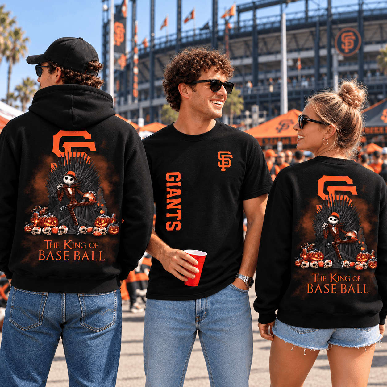 San Francisco Giants Game of Throne Jack Skellington Halloween Apparel