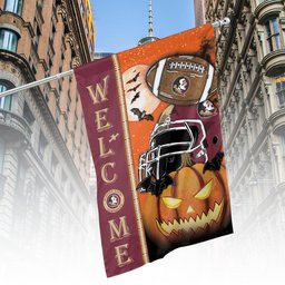 Florida State Seminoles Halloween Pumpkin Flag