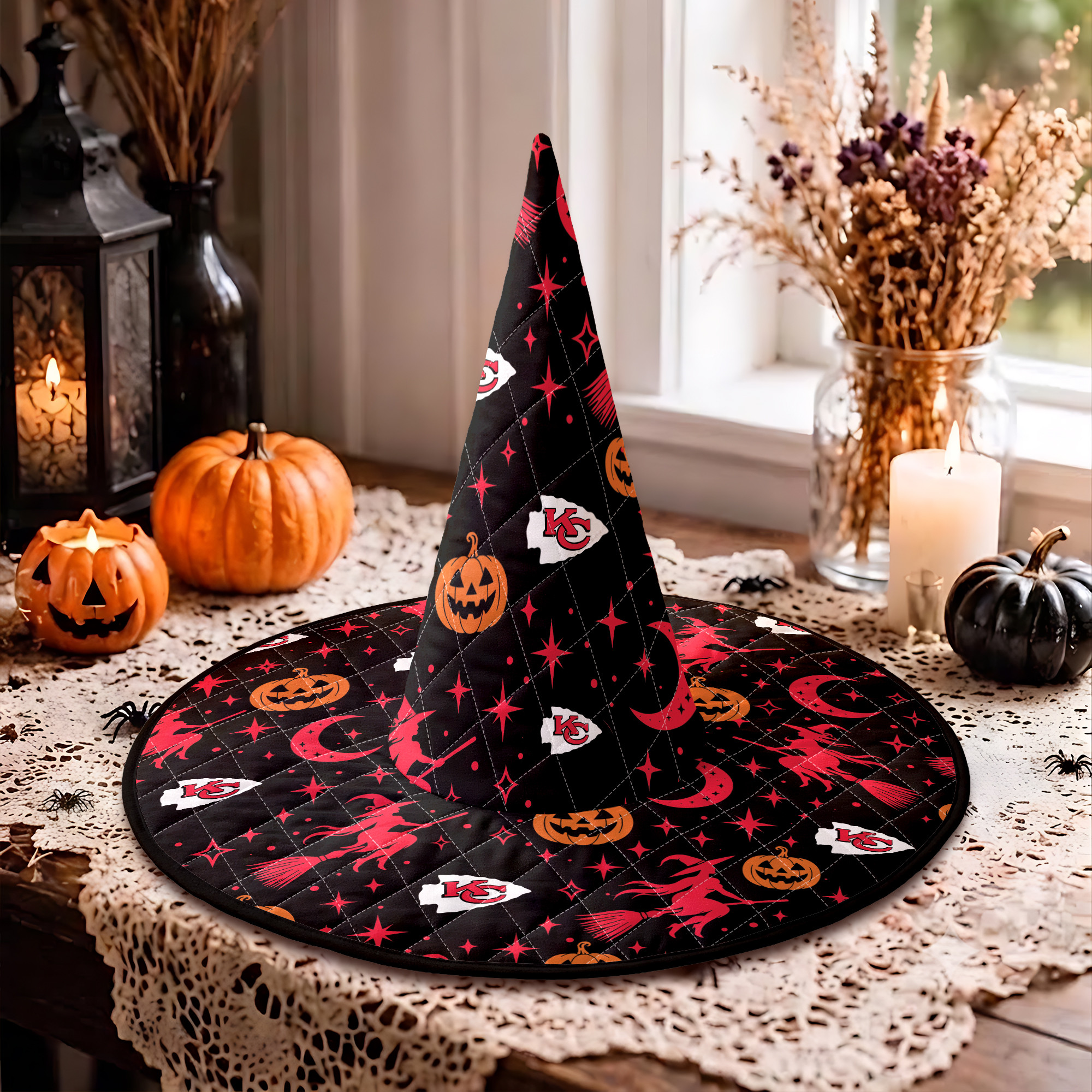 Kansas City Chiefs Halloween Quilted Witch Hat