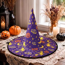 LSU Tigers Halloween Quilted Witch Hat