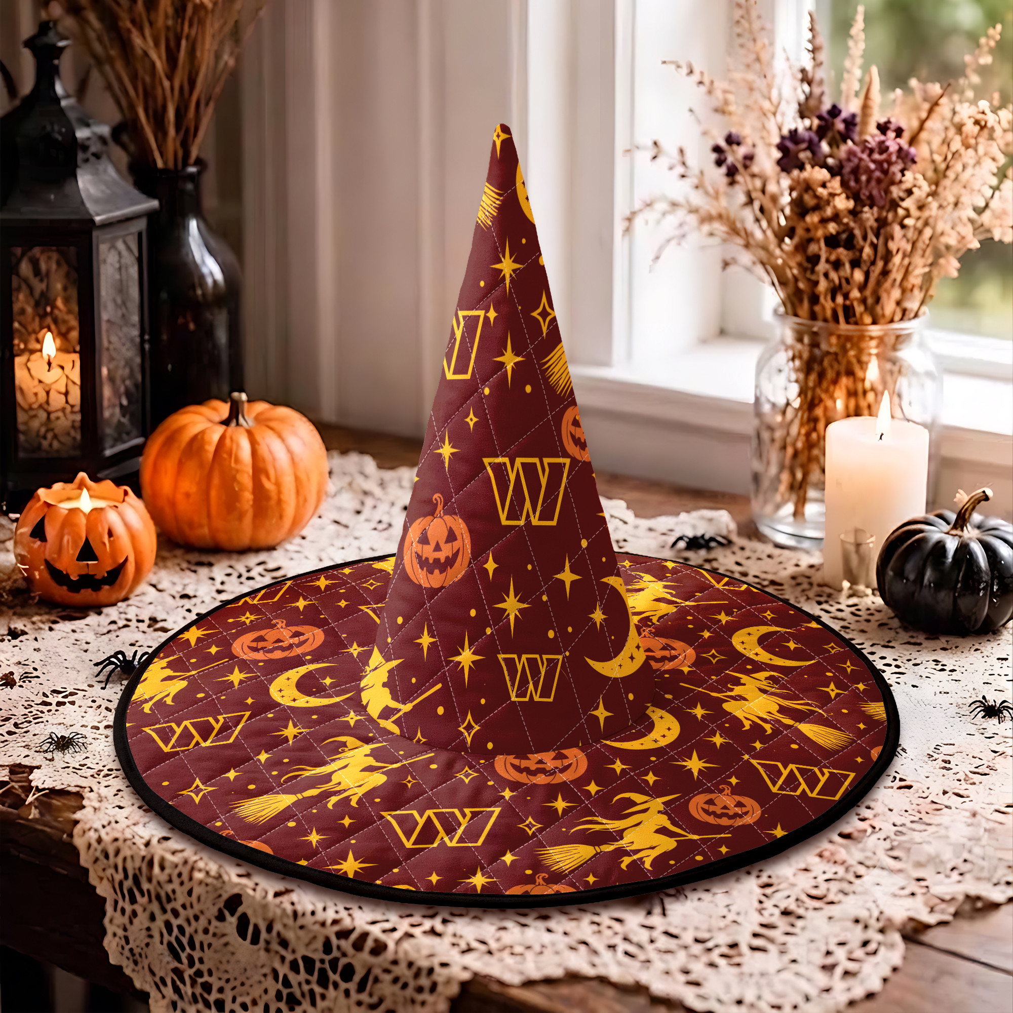 Washington Commanders Halloween Quilted Witch Hat