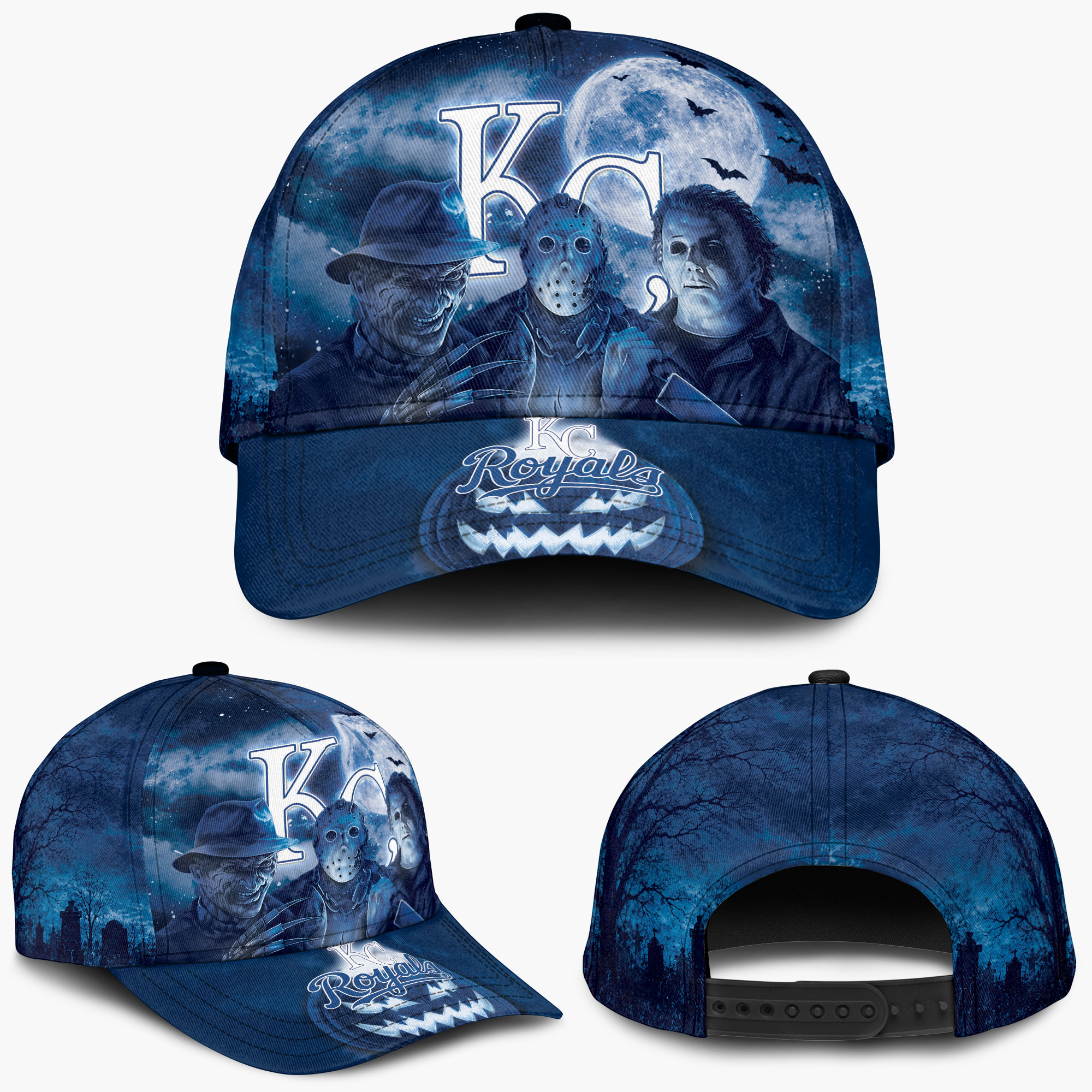 Kansas City Royals Horror Movie Characters Baseball Cap
