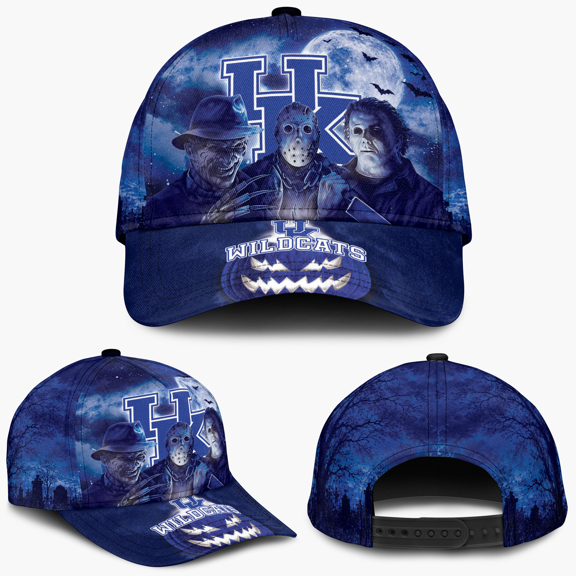 Kentucky Wildcats Horror Movie Characters Baseball Cap