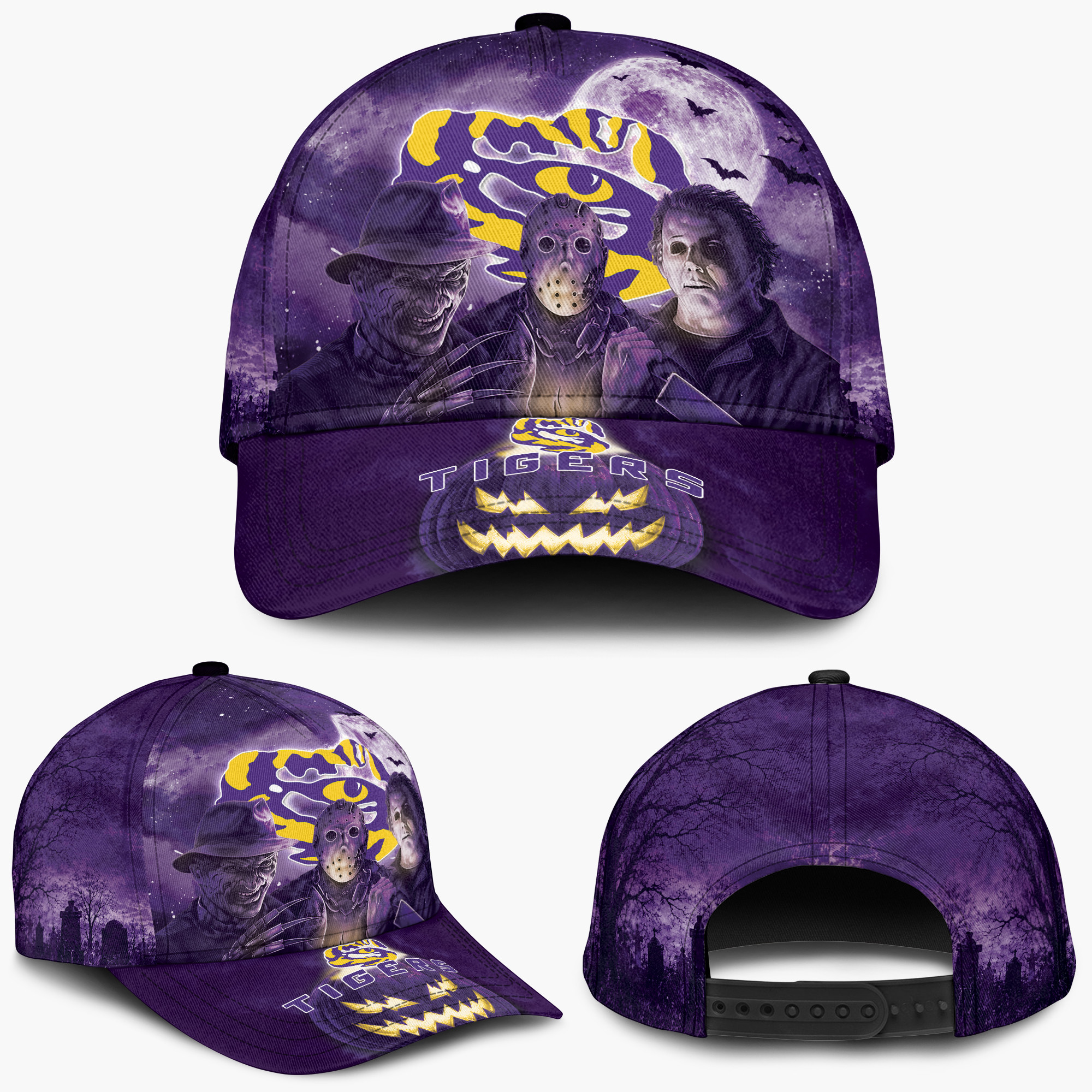 LSU Tigers Horror Movie Characters Baseball Cap