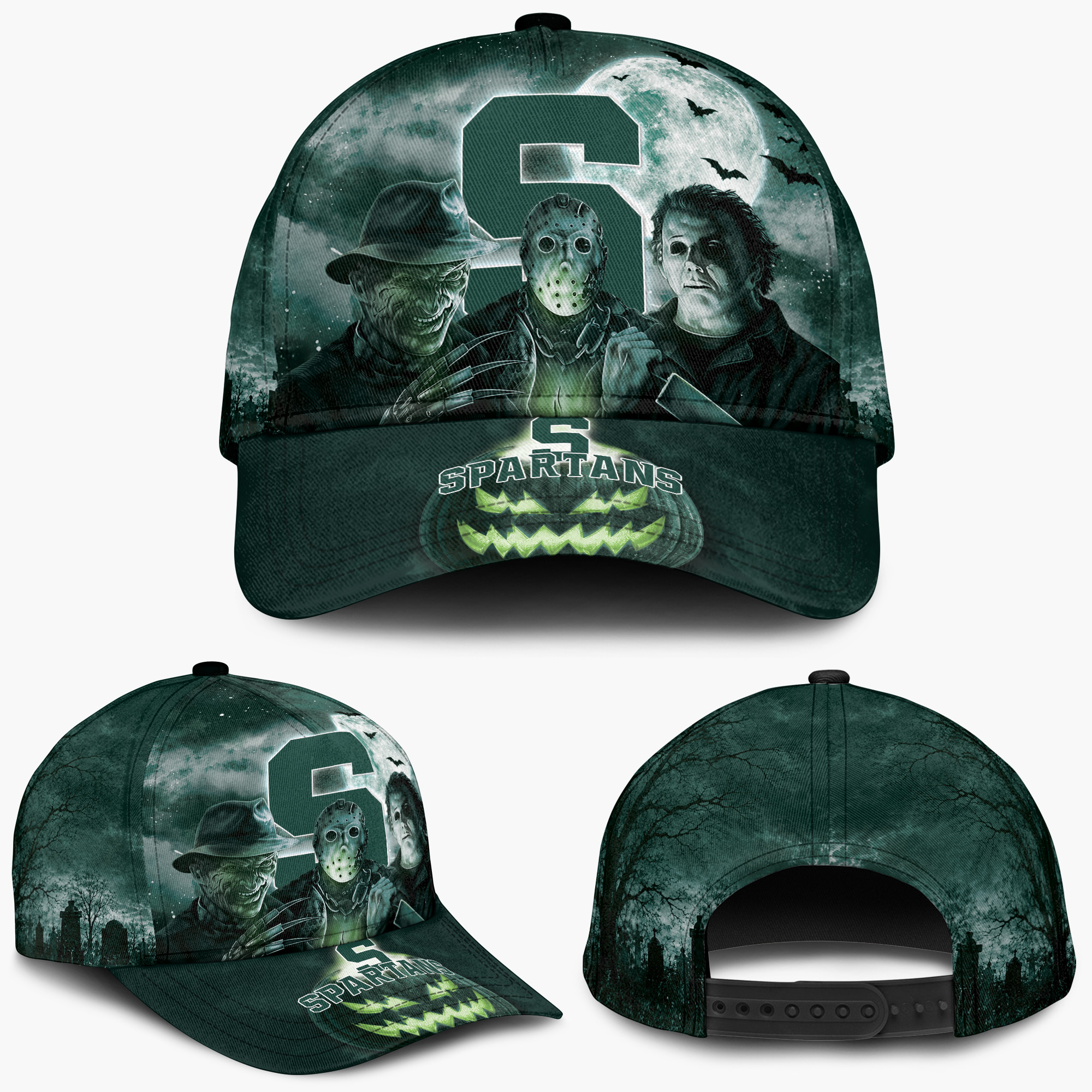 Michigan State Spartans Horror Movie Characters Baseball Cap