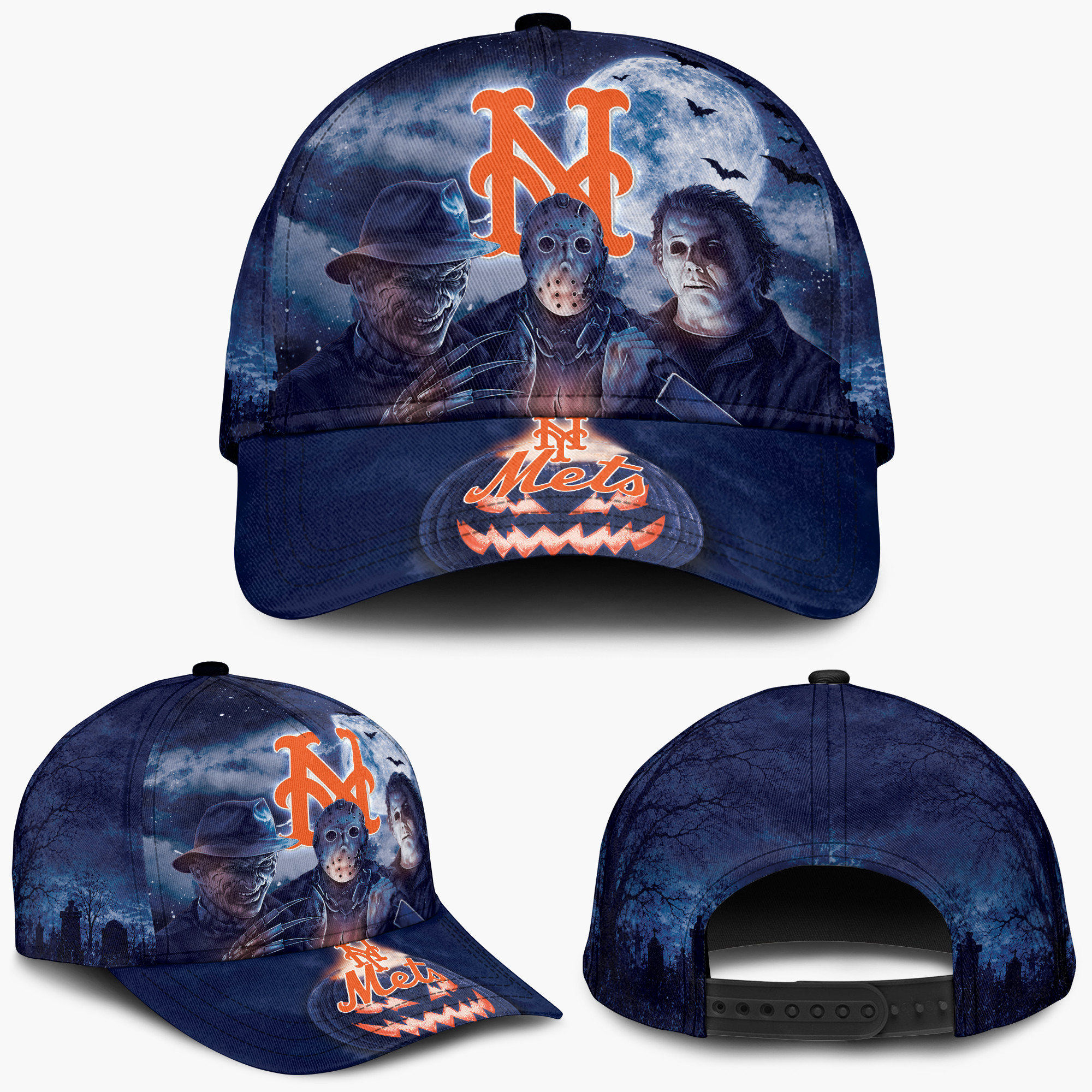 New York Mets Horror Movie Characters Baseball Cap