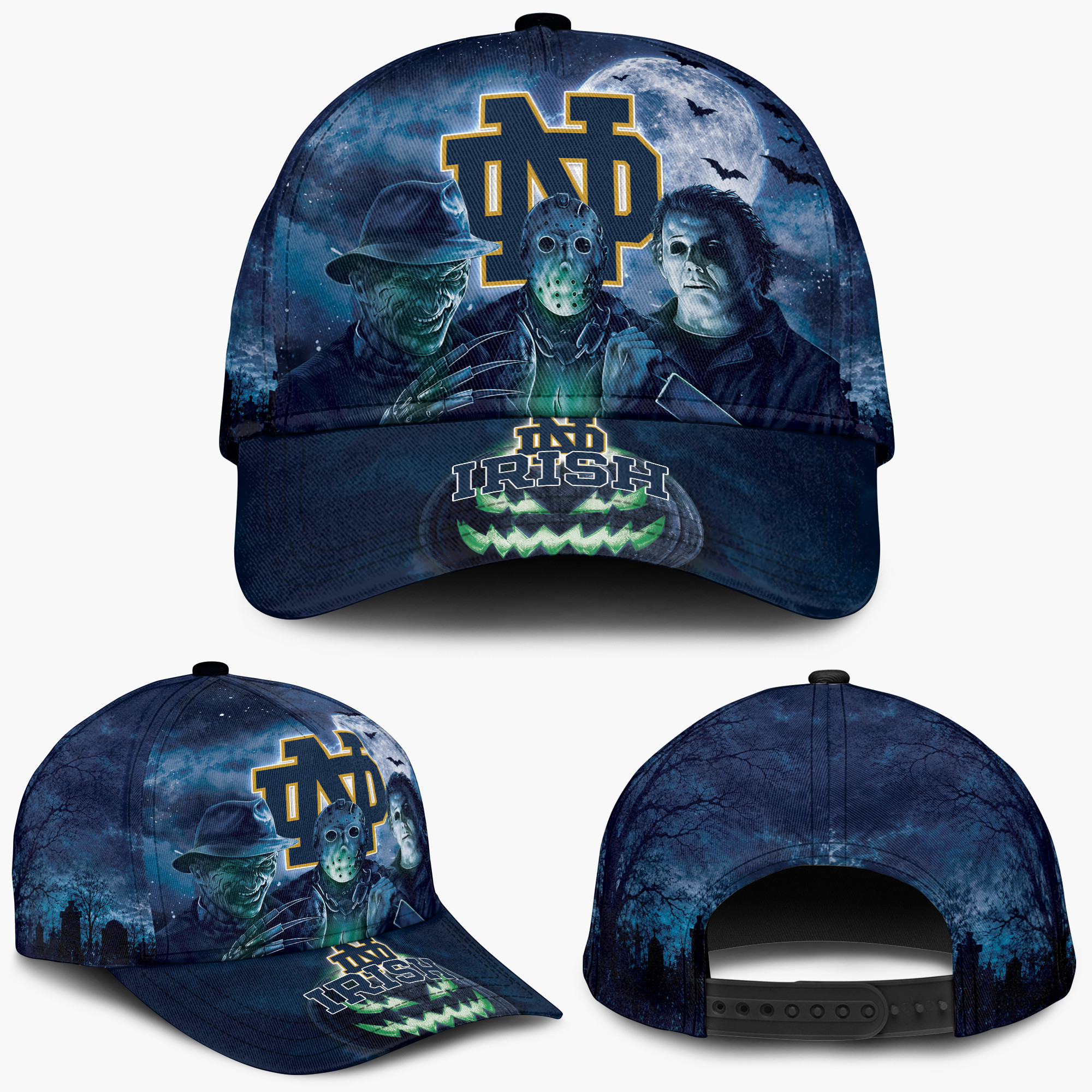 Notre Dame Fighting Irish Horror Movie Characters Baseball Cap