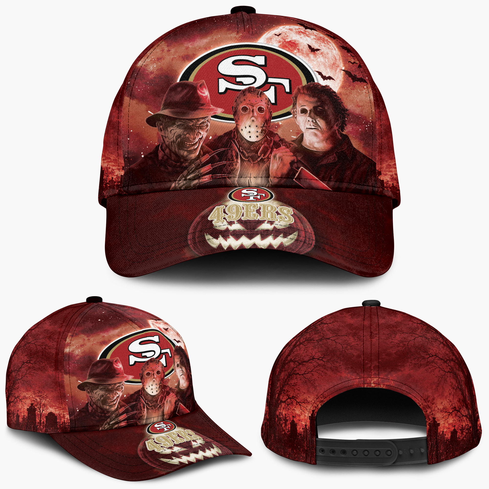 San Francisco 49ers Horror Movie Characters Baseball Cap