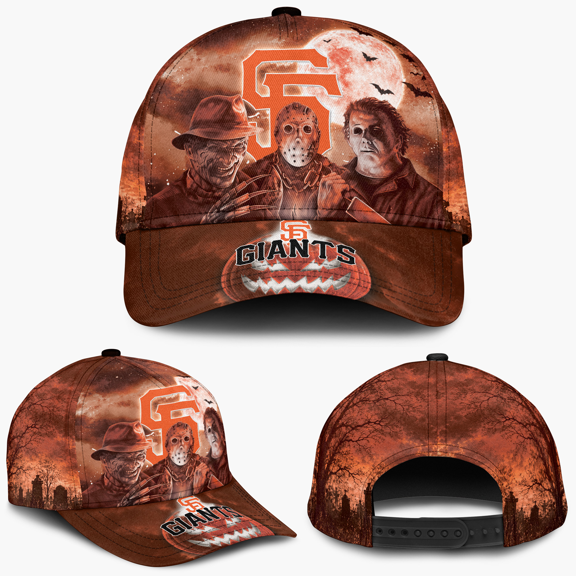 San Francisco Giants Horror Movie Characters Baseball Cap