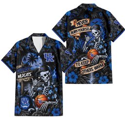 Kentucky Wildcats Gothic Never Burn Yourself Button Shirt