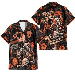 San Francisco Giants Gothic Never Burn Yourself Button Shirt