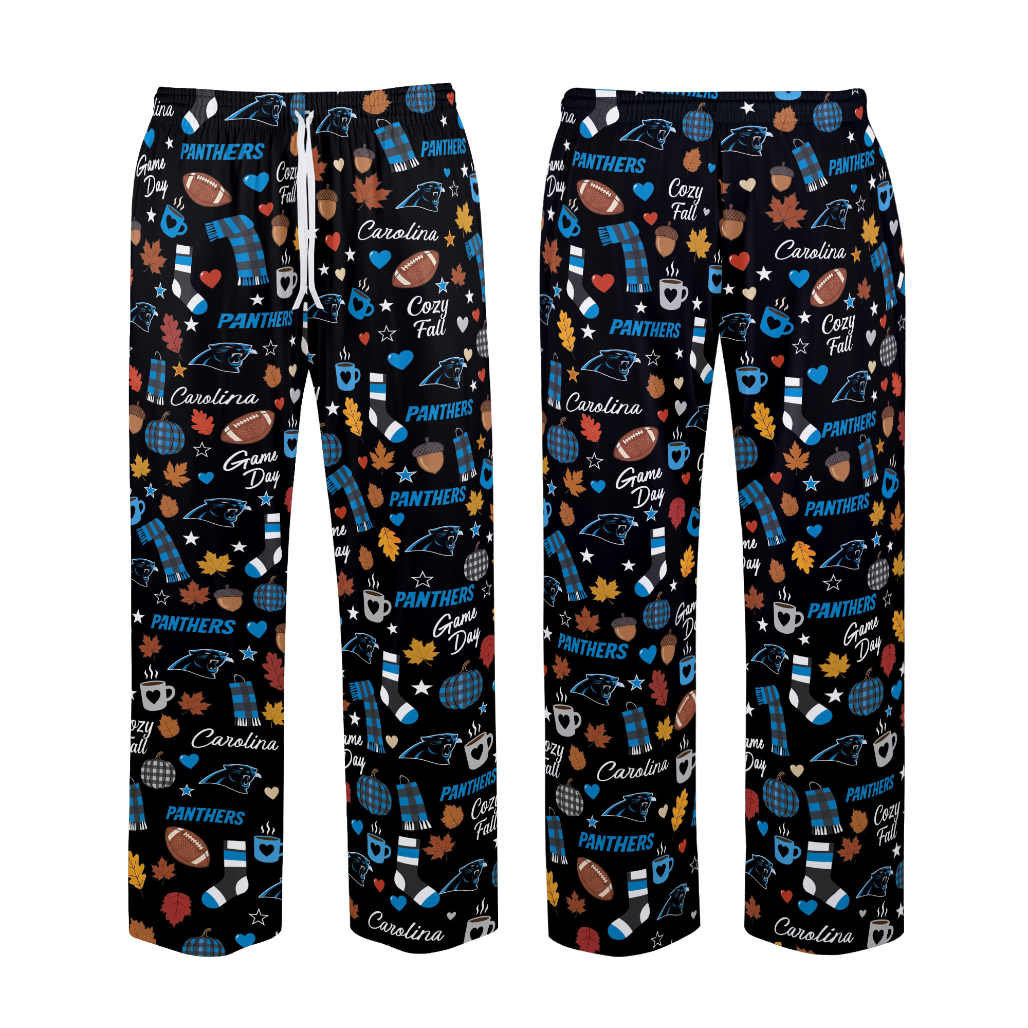 Carolina Panthers Cozy Fall Loose Pajama Pants