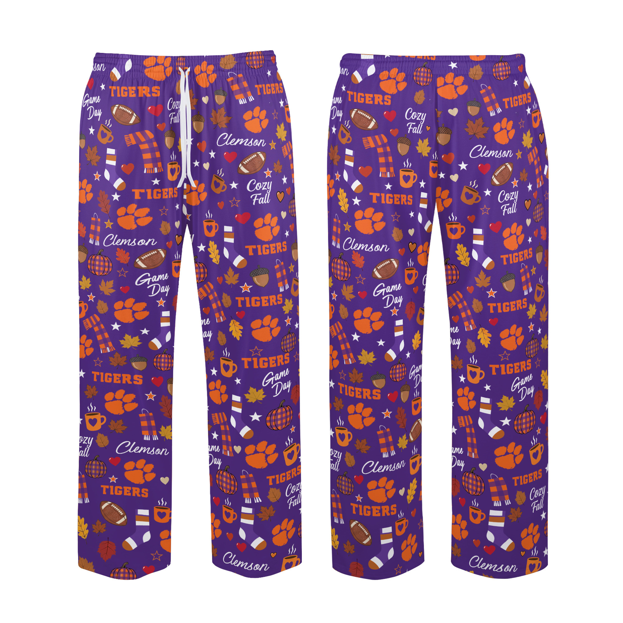 Clemson Tigers Cozy Fall Loose Pajama Pants