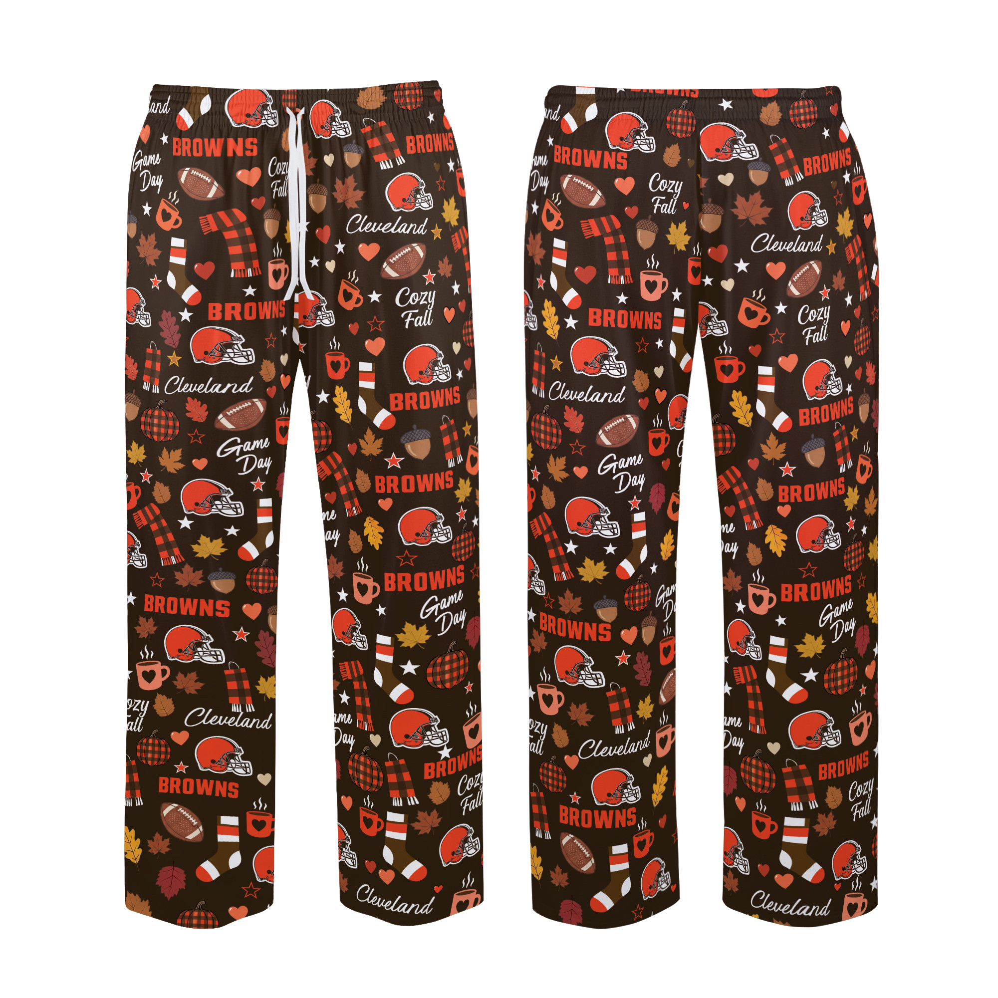 Cleveland Browns Cozy Fall Loose Pajama Pants